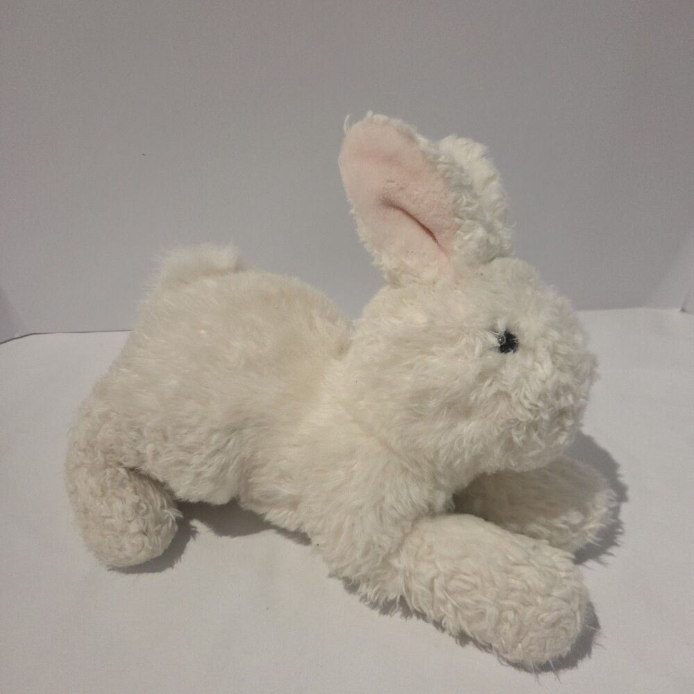 Gund White Bunny Rabbit Stuff Animal Plush Toy Soft Sitting Laying 11"